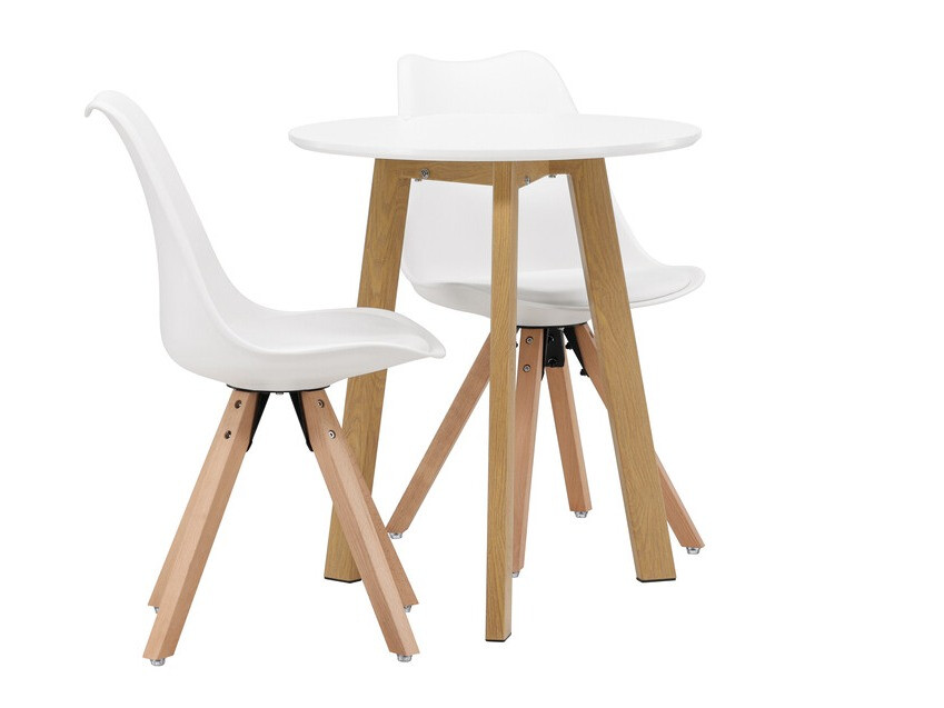 Jedilniški komplet Dallas 3781 (Bela + Svetlo rjava)