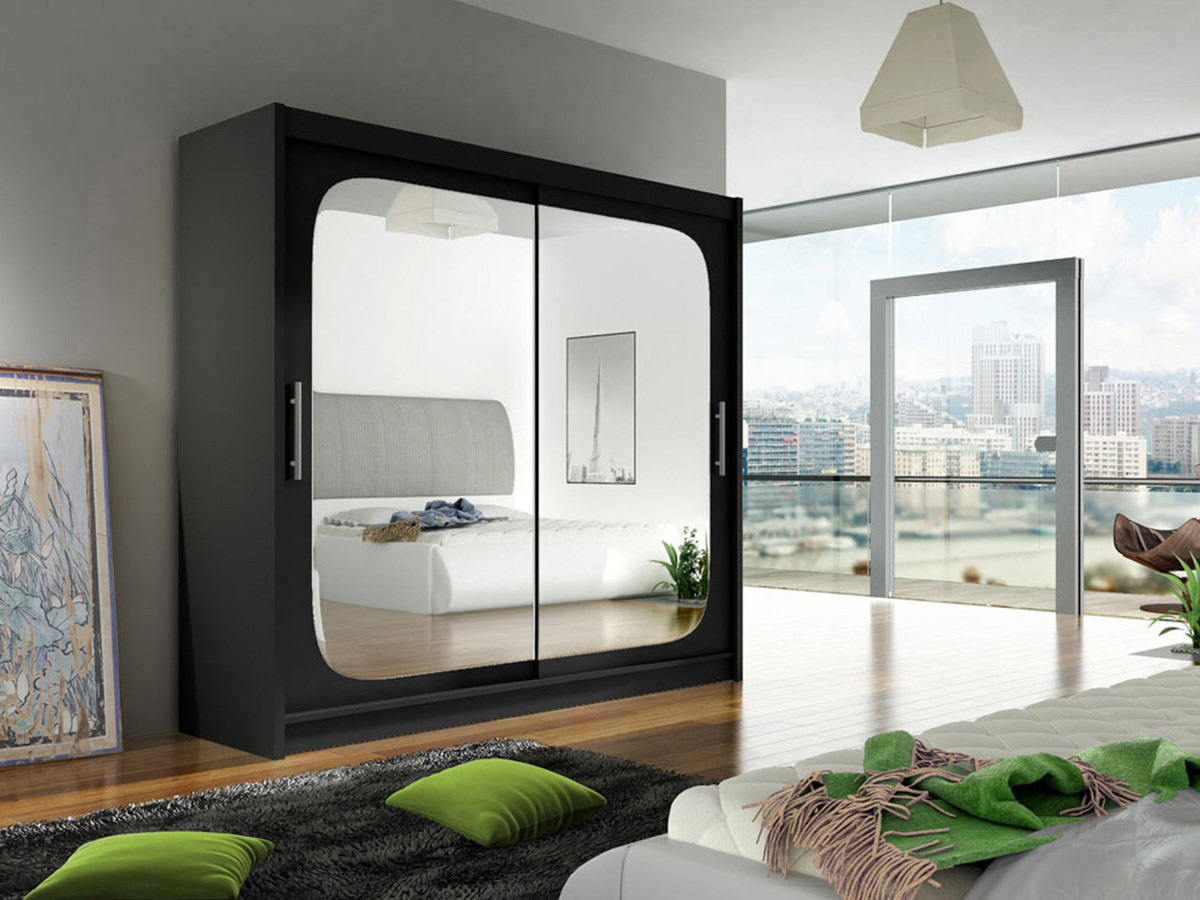 Garderobna omara Closico 108 (Črna)