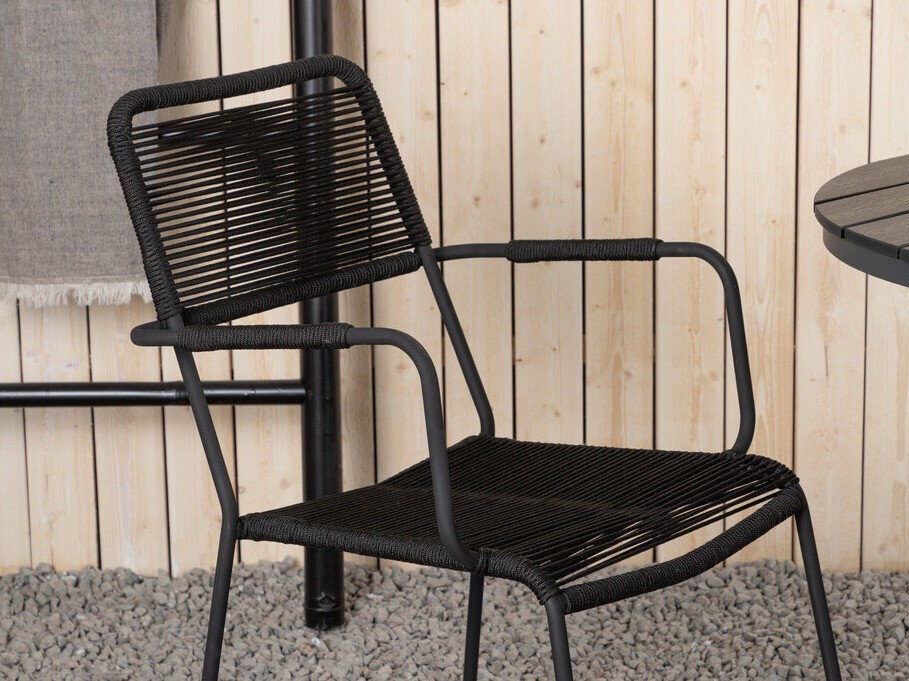 Komplet mize in stolov Dallas 3784 (Črna)