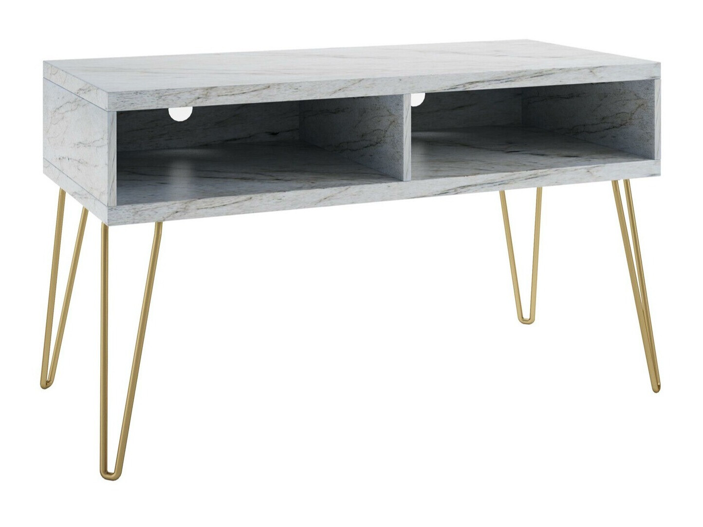 TV-omarica Tulsa 559 (Beli marmor + Zlata)