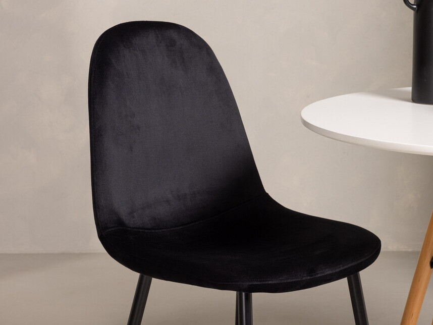 Jedilniški komplet Dallas 3790 (Črna + Aksominė Črna)