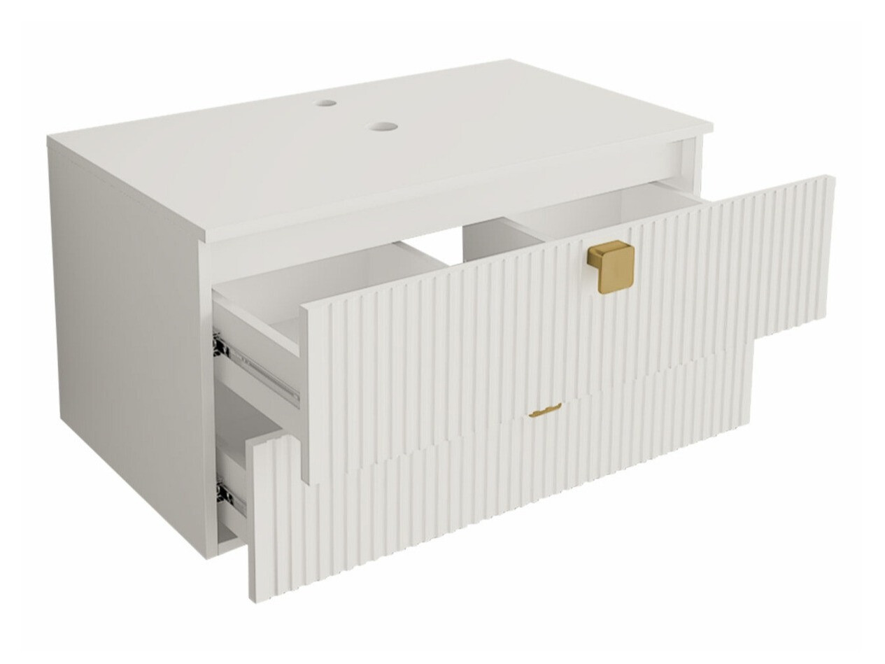 Viseča kopalniška omarica za umivalnik Orlvera 102 (Bela)