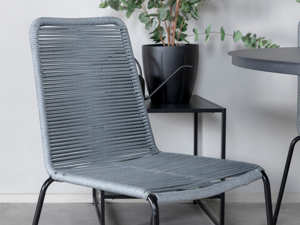 Komplet mize in stolov Dallas 3728 (Siva + Črna)