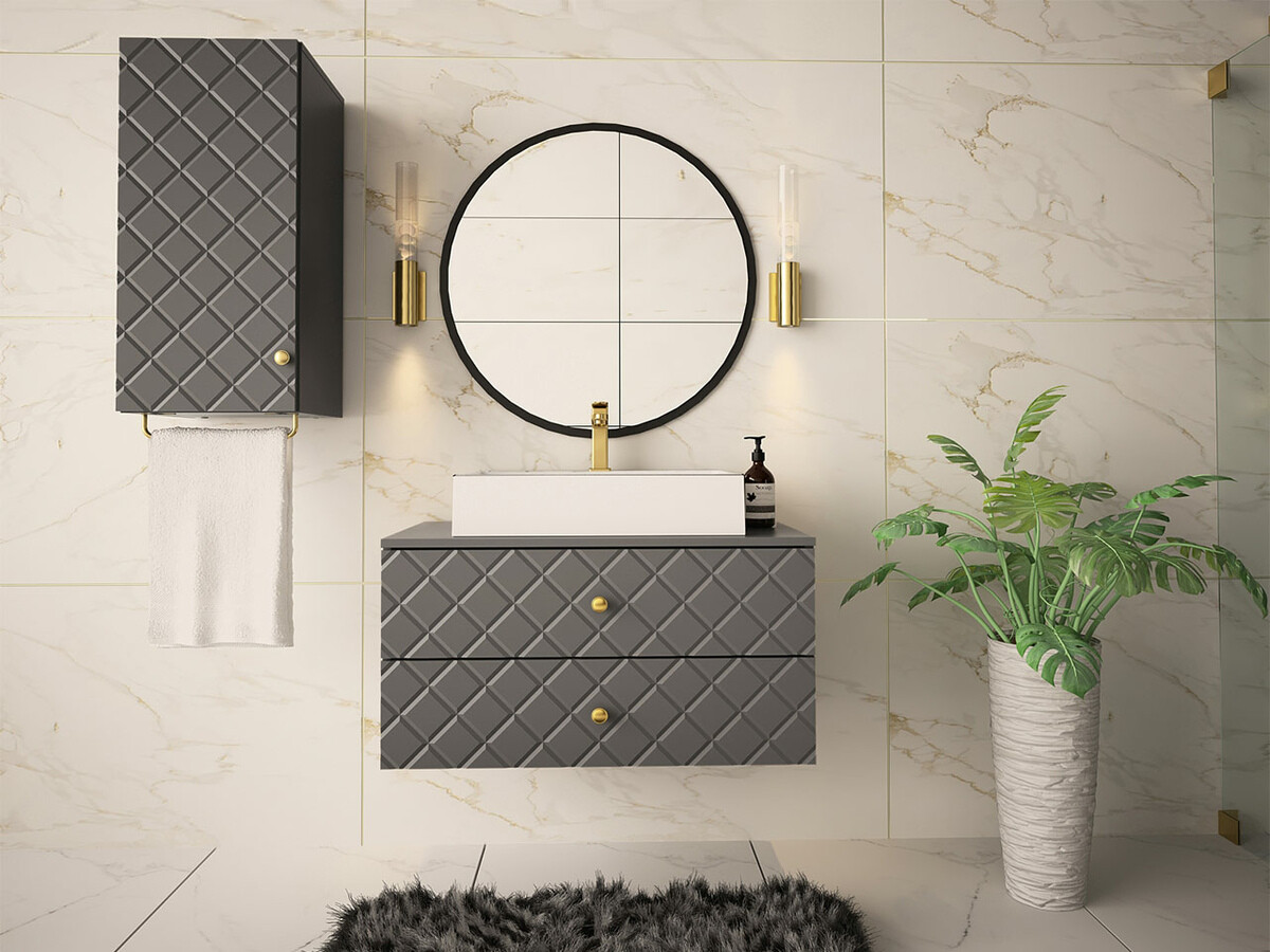 Stenska kopalniška omarica Mircalu 102 (Siva)