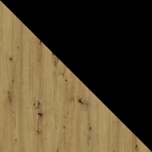 Jedilniški komplet Victorville 288 (Artisan hrast + Črna)