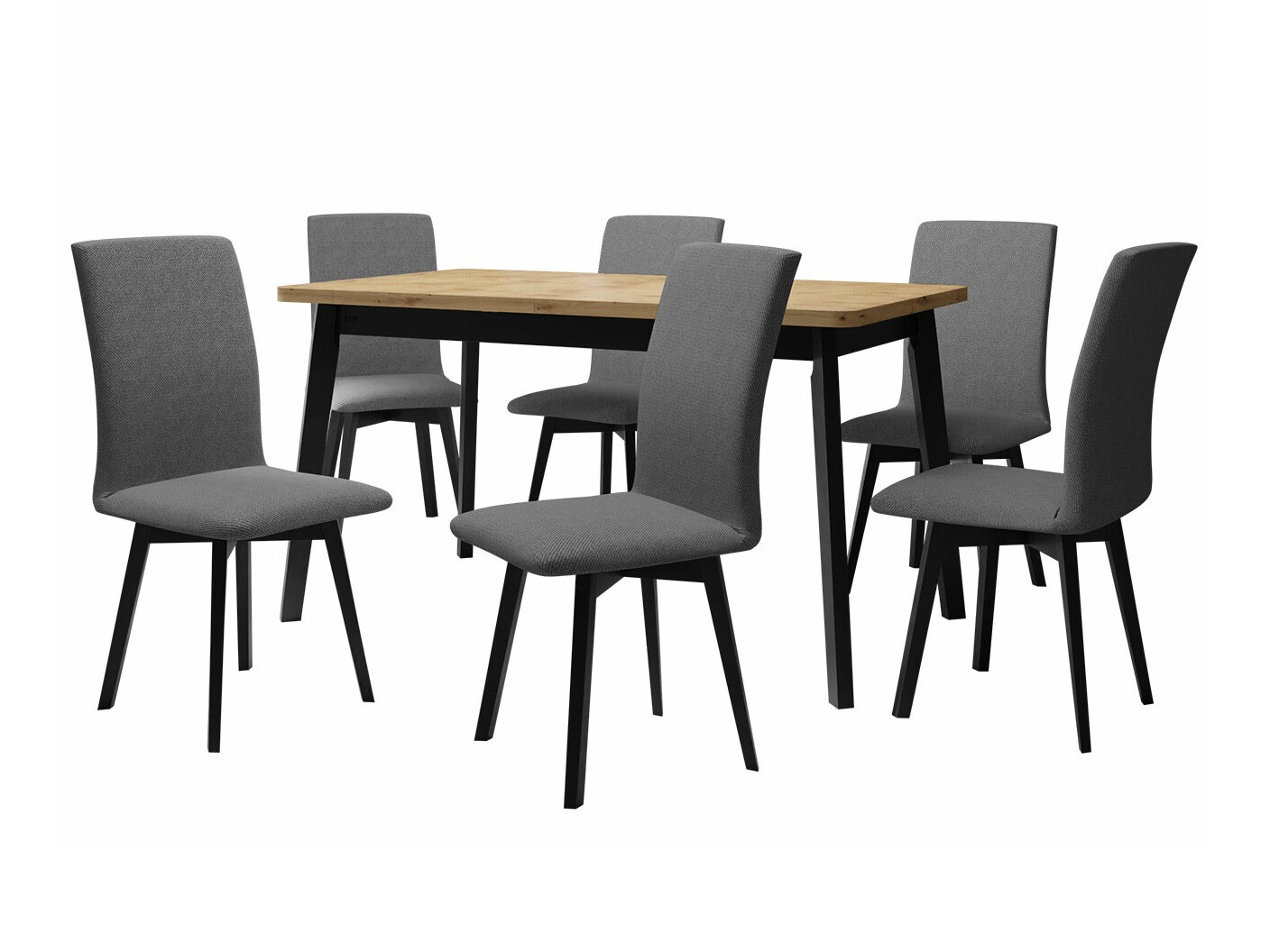 Jedilniški komplet Victorville 292 (Artisan hrast + Črna)