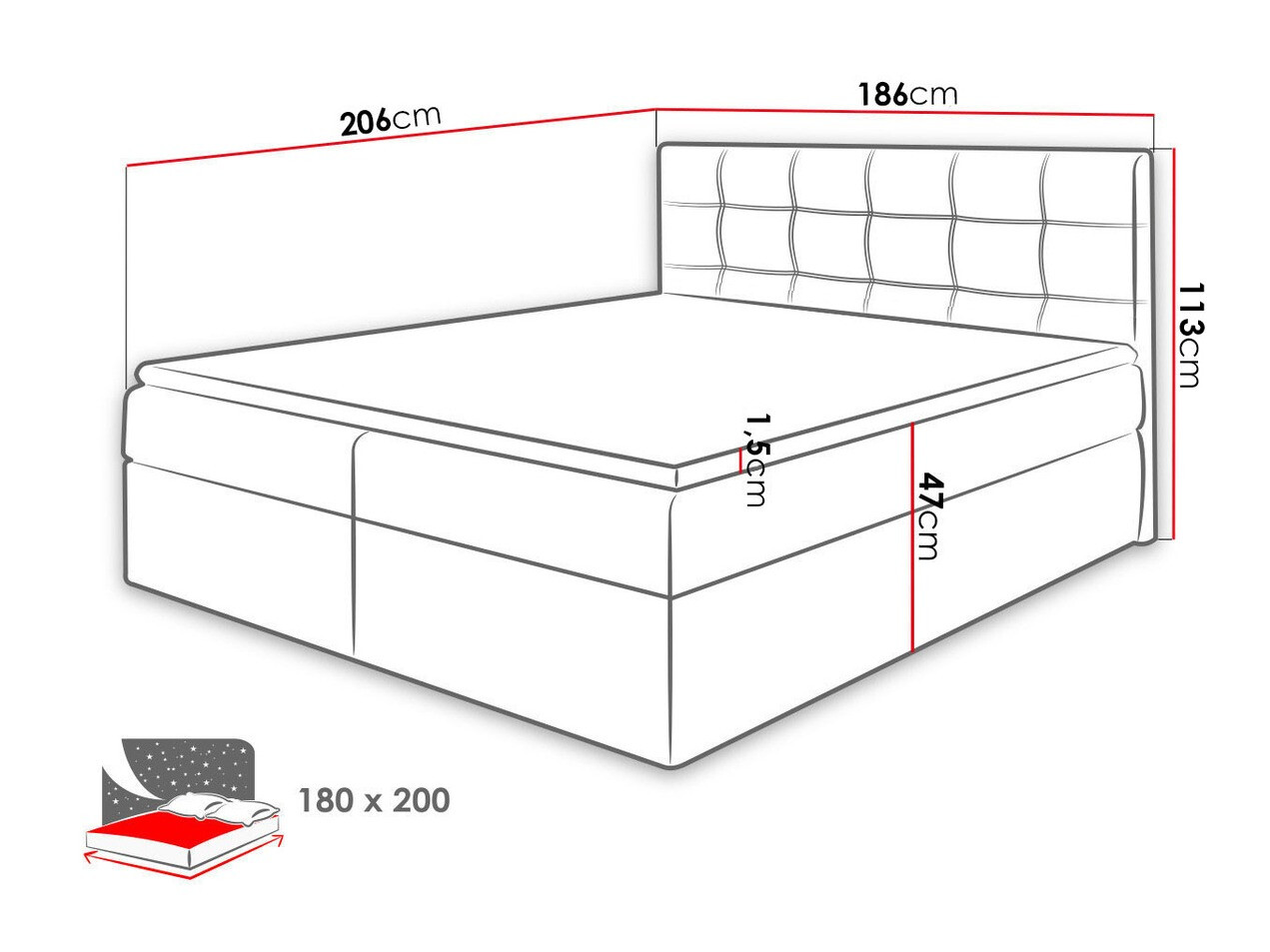 Boxspring postelja Comfivo Gaudens (Kronos 19)