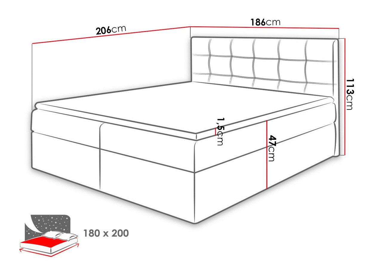Boxspring postelja Comfivo Gaudens (Kronos 22)