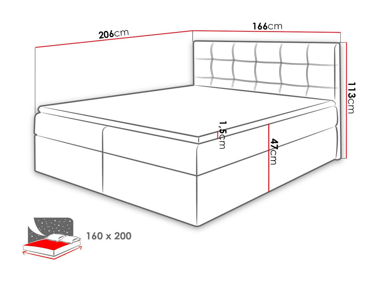 Boxspring postelja Comfivo Gaudens (Kronos 29)