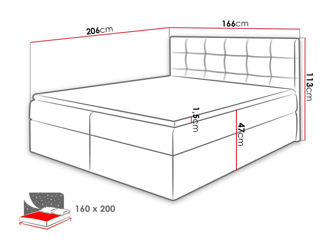 Boxspring postelja Comfivo Gaudens (Paros 02)