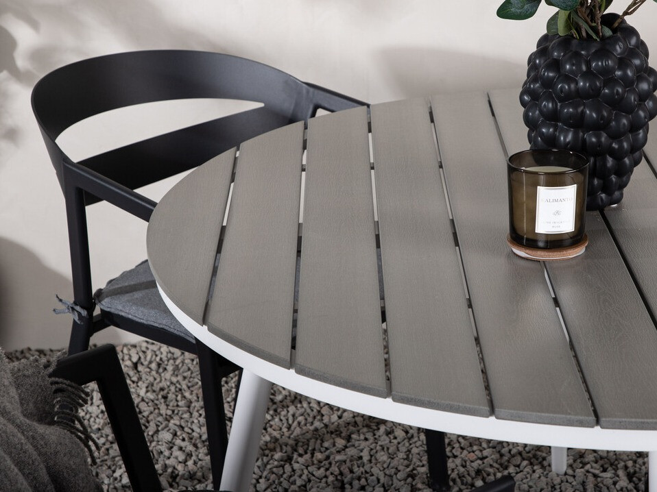 Komplet mize in stolov Dallas 4791 (Bela + Siva)