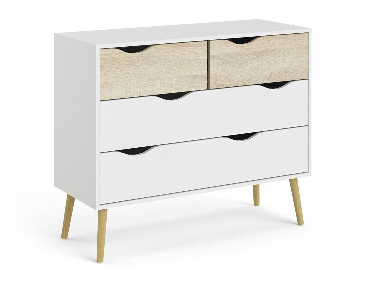 Komoda Tustin P111 (Bela + Hrast)