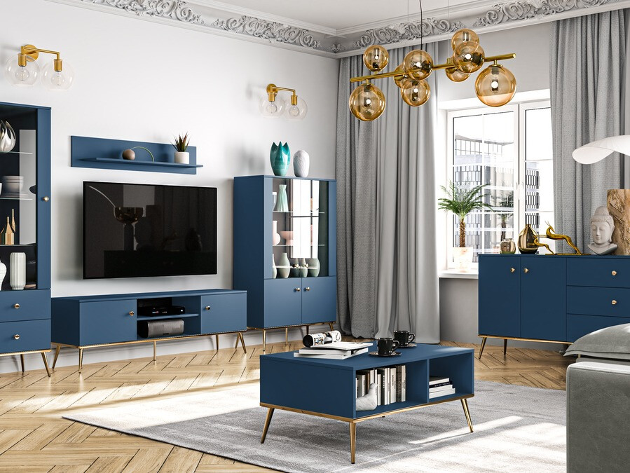 Klubska mizica Flonovu 106 (Temno modra + Zlata)