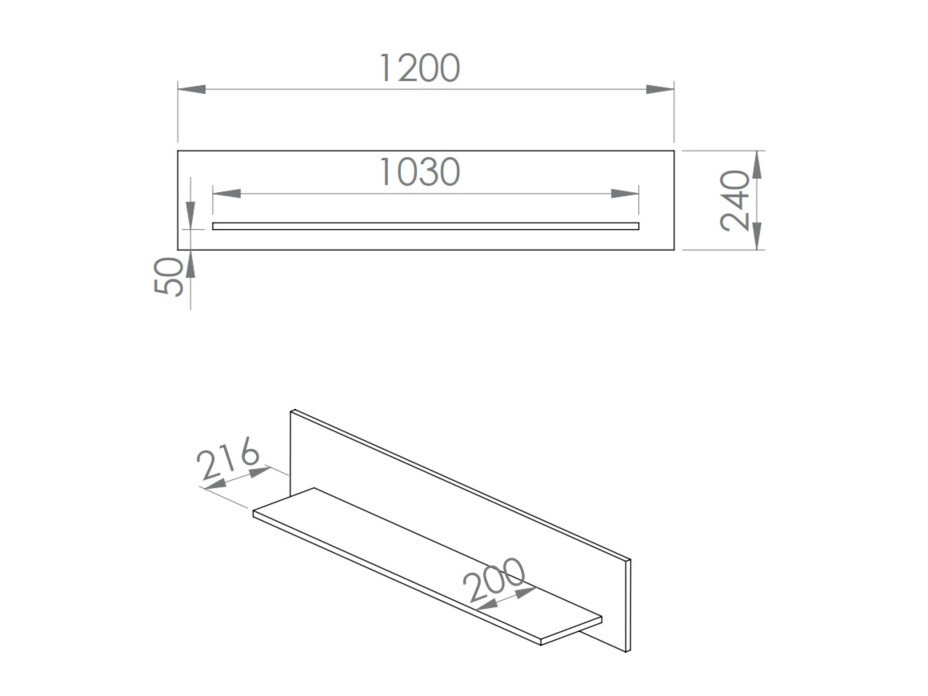 Stenska polica Flonovu 107 (Temno zelena)