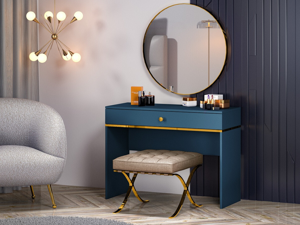 Toaletna mizica Flonovu 108 (Temno modra + Zlata)