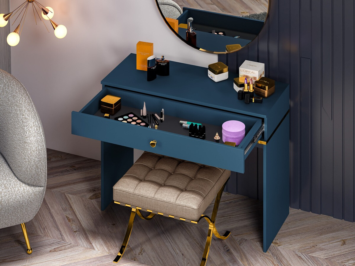 Toaletna mizica Flonovu 108 (Temno modra + Zlata)