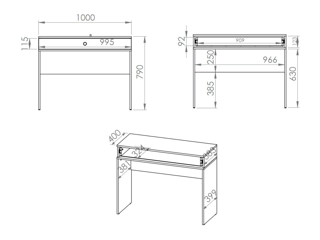 Toaletna mizica Flonovu 108 (Temno modra + Zlata)