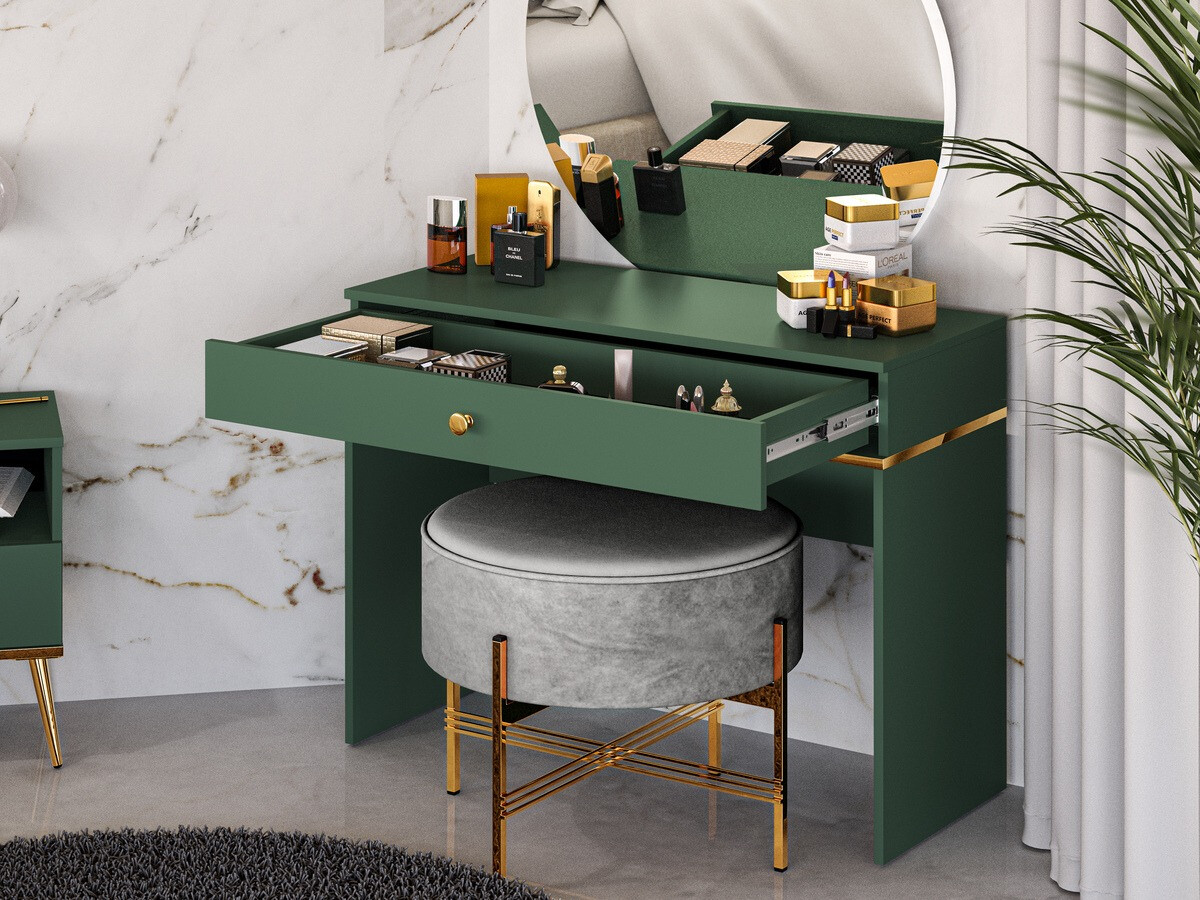 Toaletna mizica Flonovu 108 (Temno zelena + Zlata)