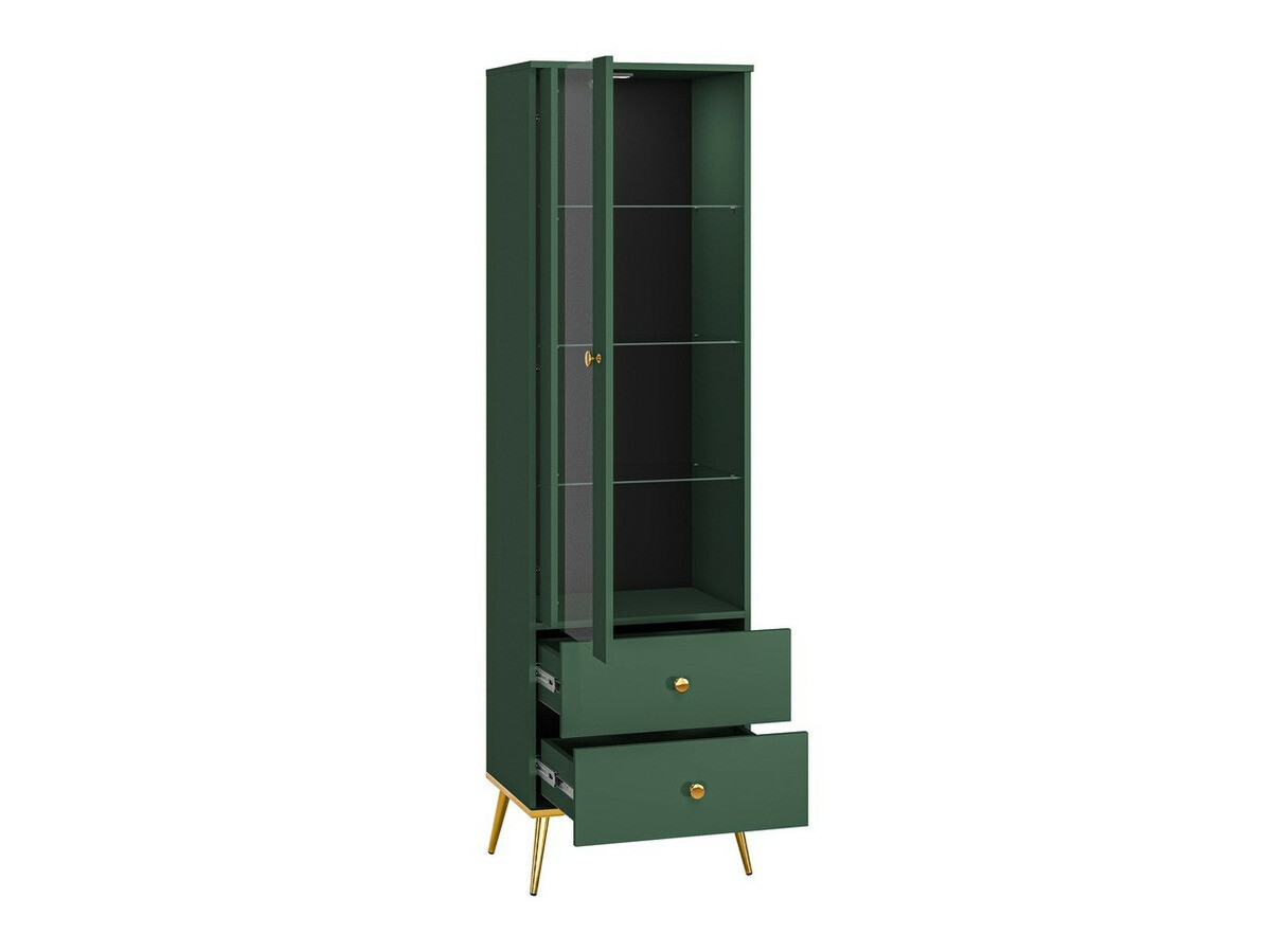 Komplet za dnevno sobo Flonovu 109 (Temno zelena + Zlata)