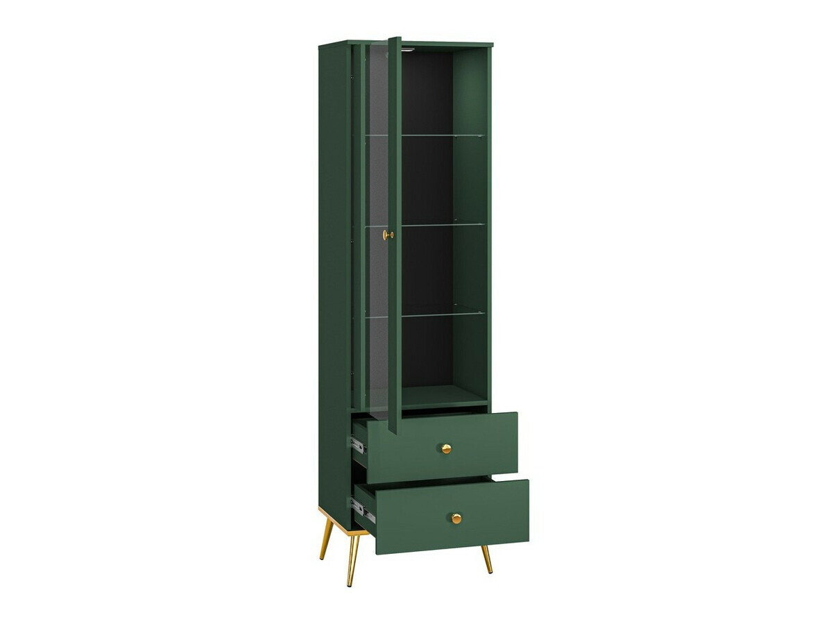 Komplet za dnevno sobo Flonovu 110 (Temno zelena + Zlata)