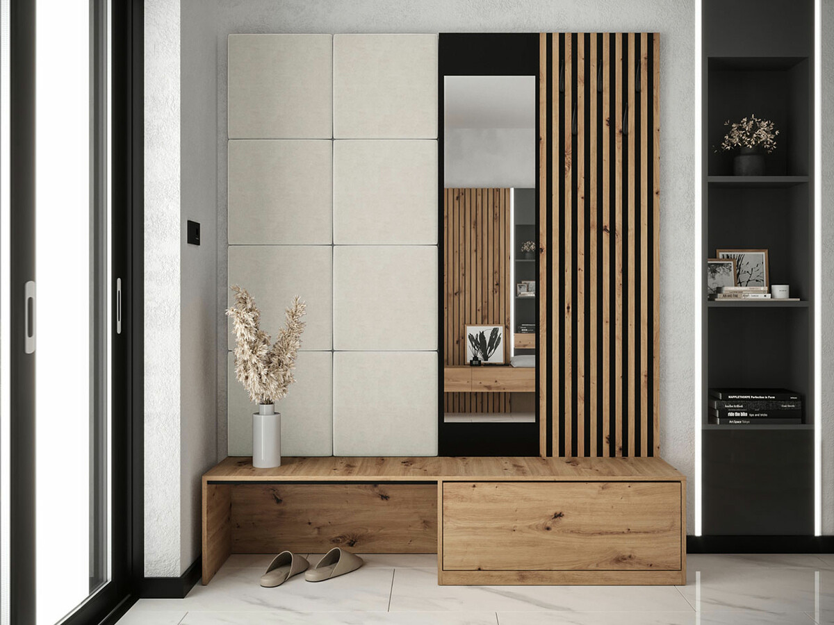 Komplet za predsobo Fabor (Artisan hrast + Manila 02)