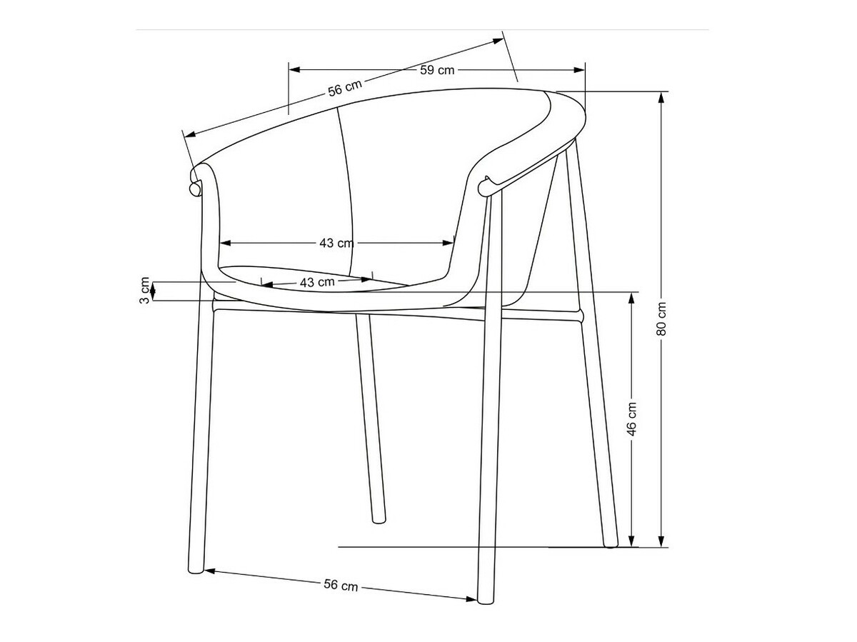 Stol Houston 1405 (Siva)