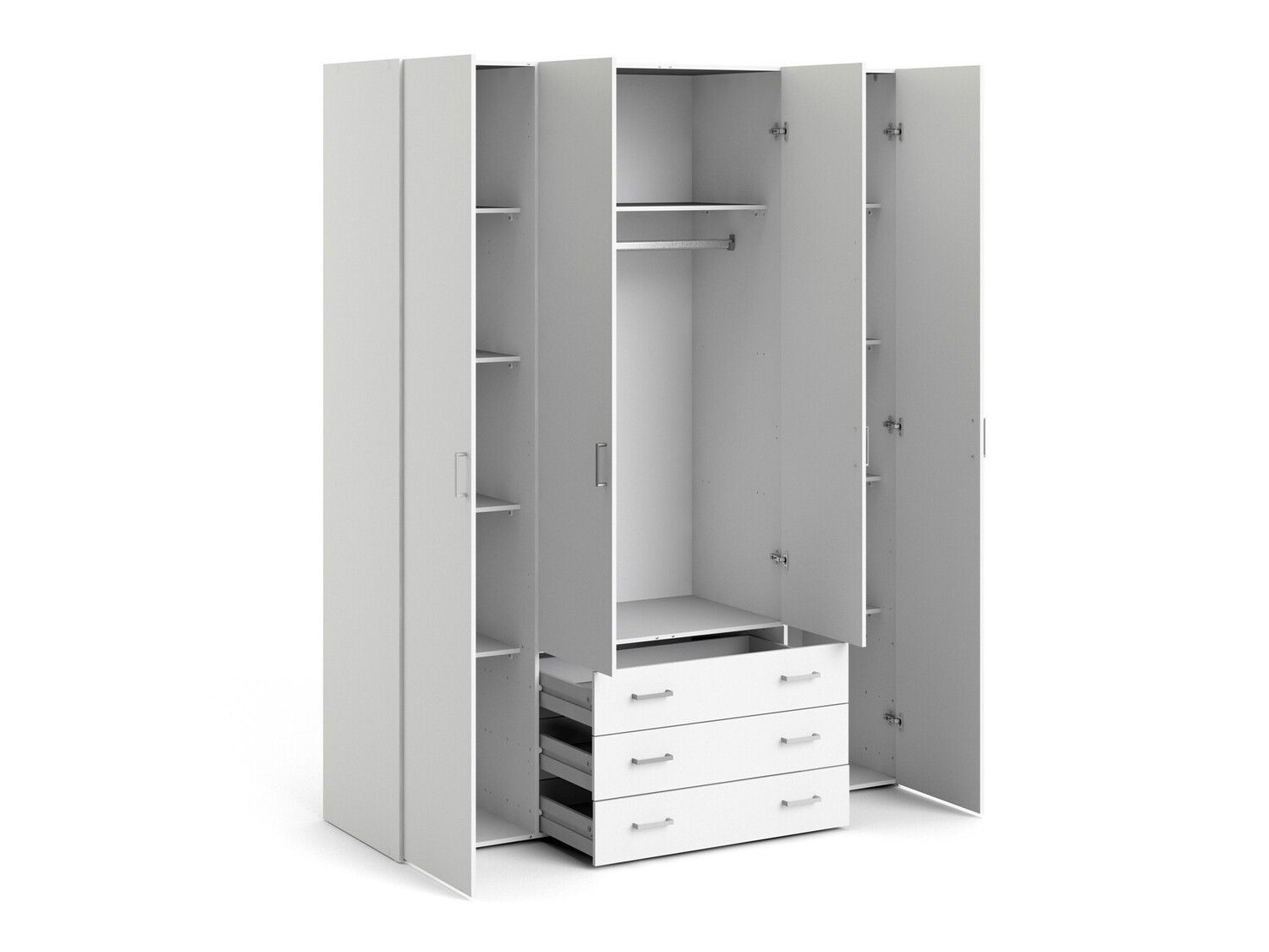 Garderobna omara Tustin S107 (Bela)