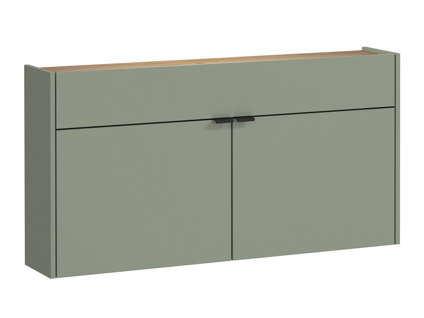 Regal za čevlje Cirsale 102 (Prašno zelena + Navarra hrast)