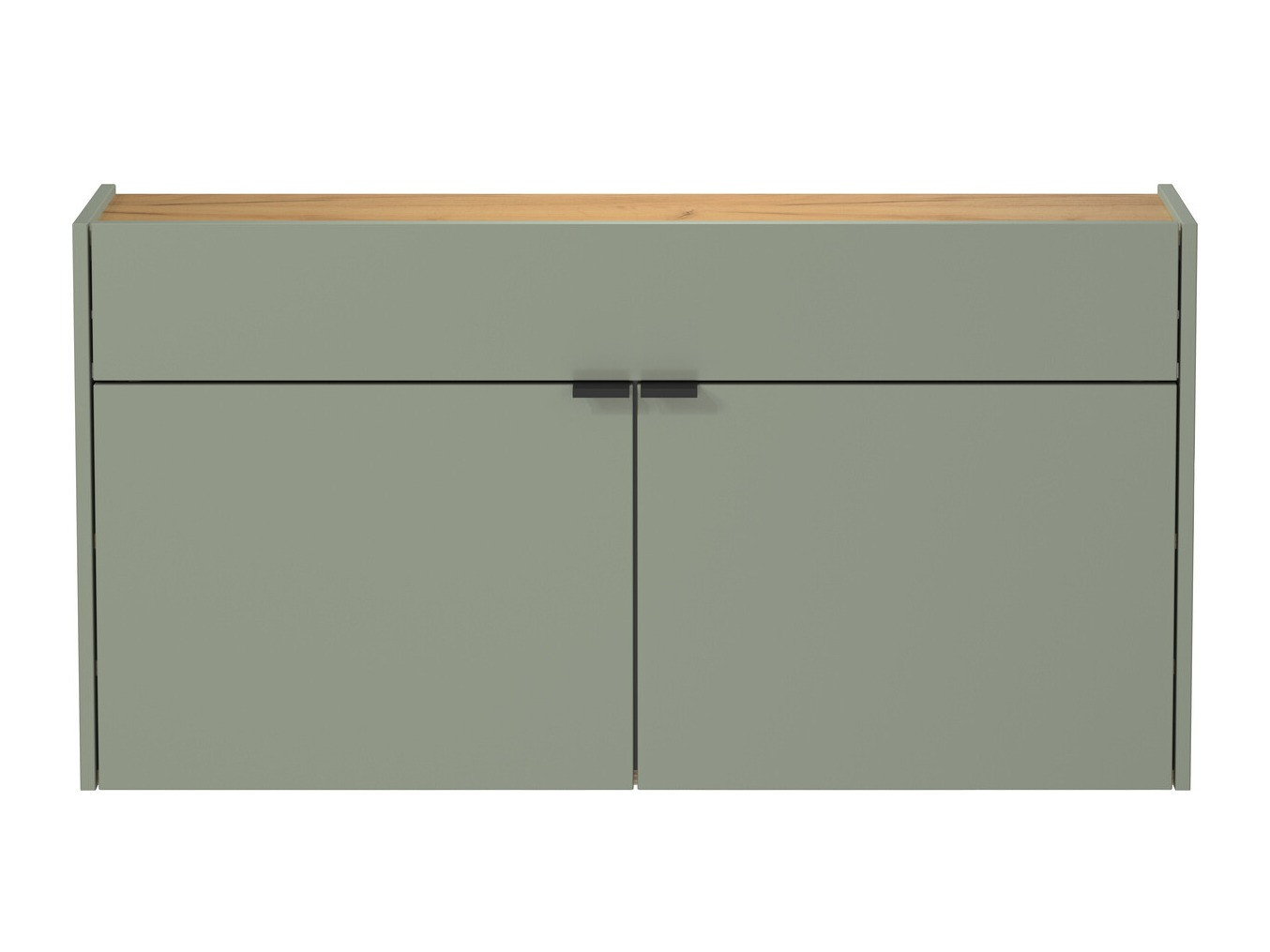 Regal za čevlje Cirsale 102 (Prašno zelena + Navarra hrast)