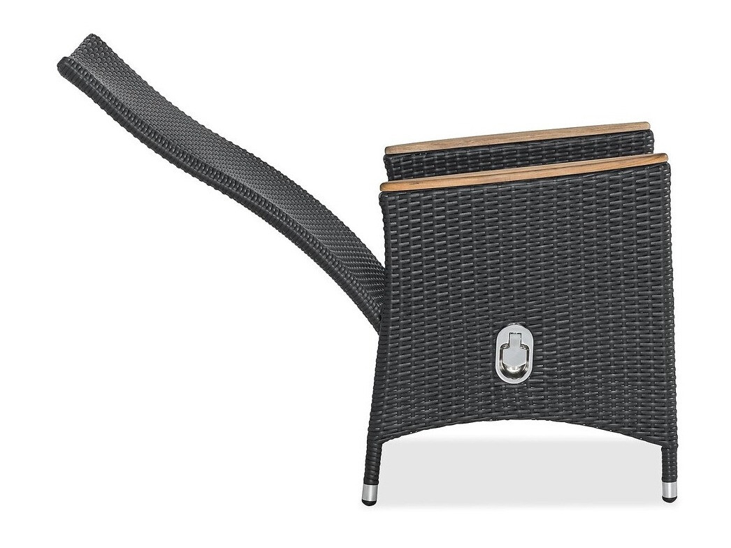 Komplet mize in stolov Comfort Garden 1583 (Črna + Siva)