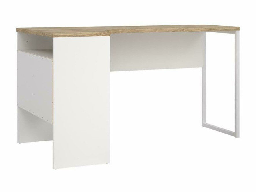 Kotna pisalna miza Tustin 201 (Bela + Hrast)