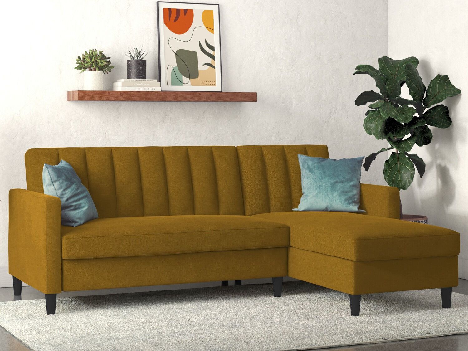 Kotna garnitura Tulsa 583 (Temno rumena)