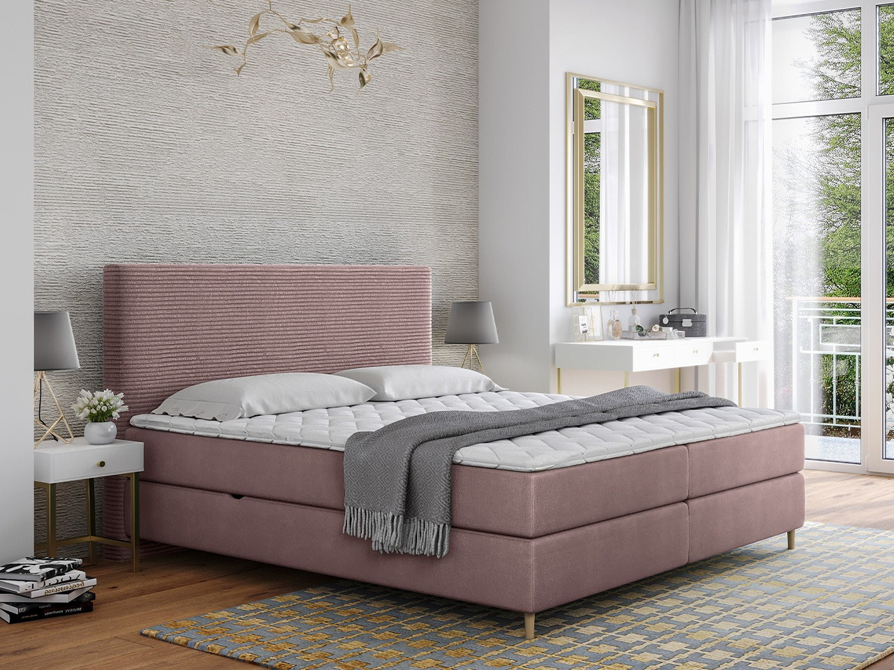 Boxspring postelja ComfiDream Miraara (Poso 27 + Kronos 27)