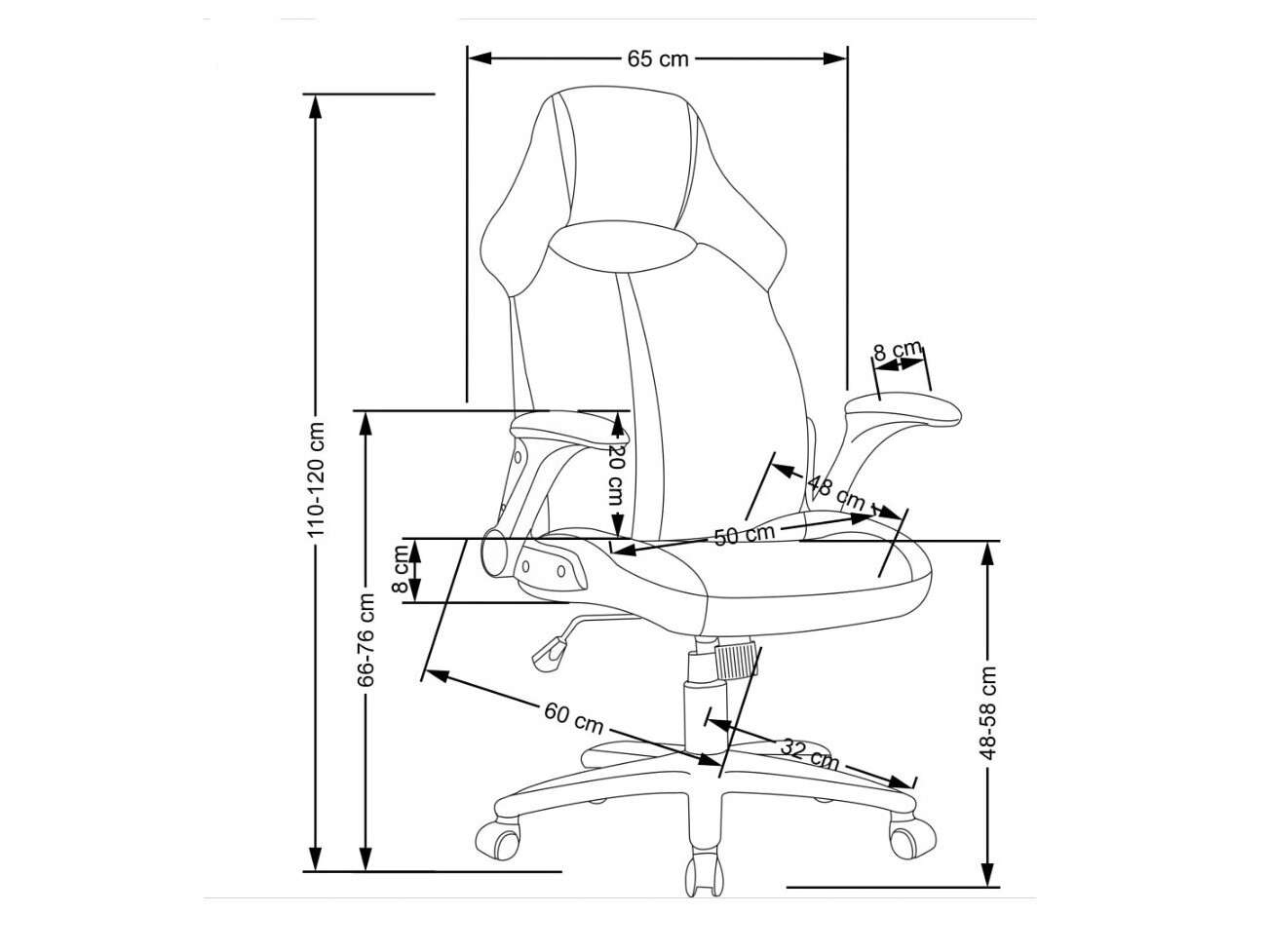 Pisarniški stol Houston 1373 (Siva + Črna)