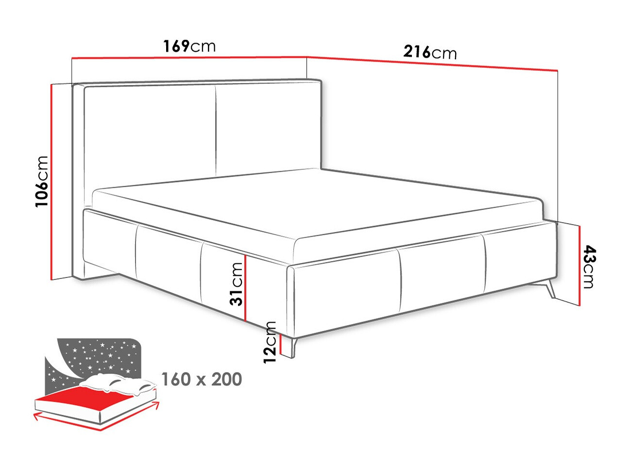 Postelja ComfiDream 178 (Fresh 01)