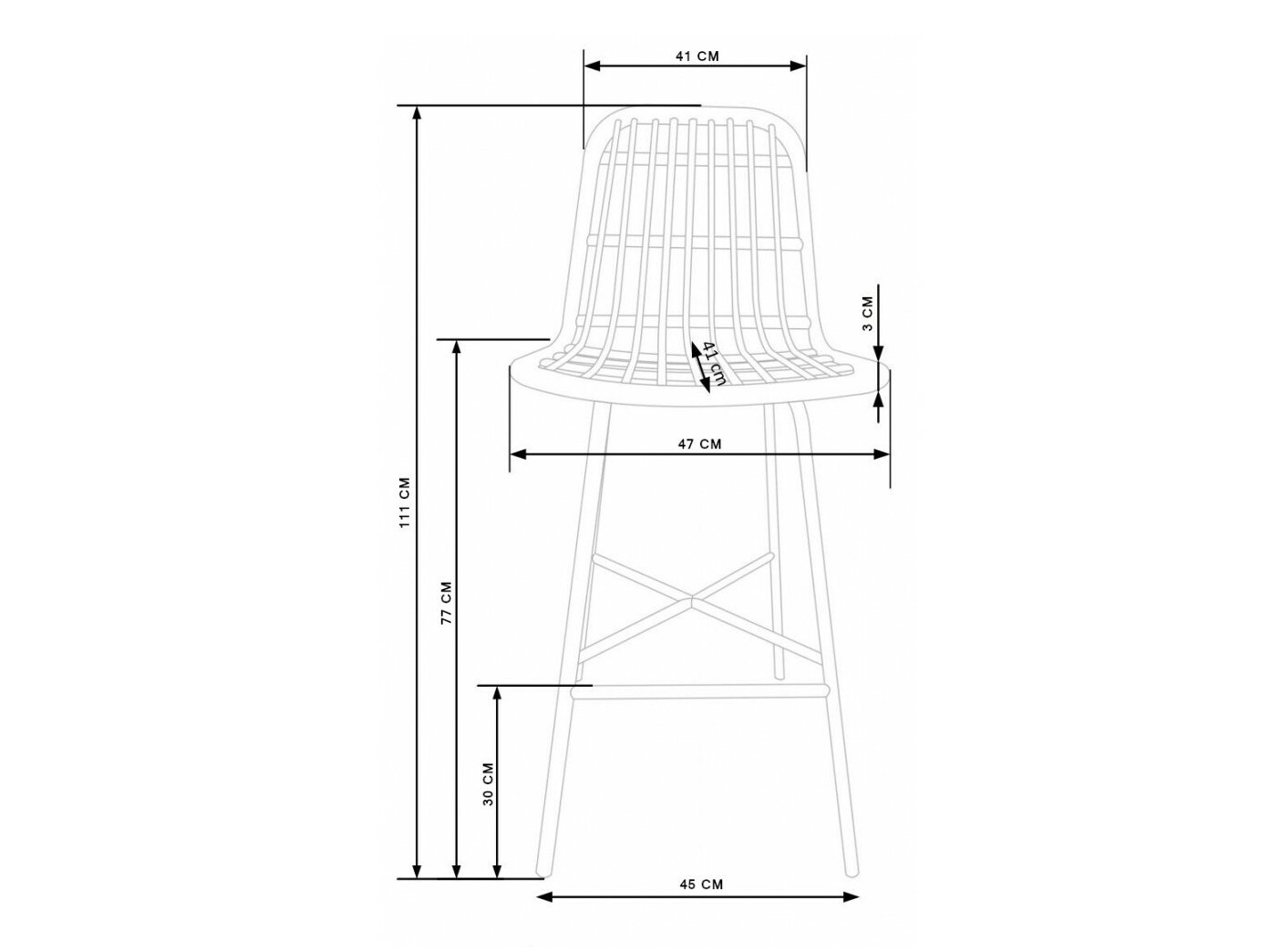 Barski stol Houston 1094 (Svetel les)