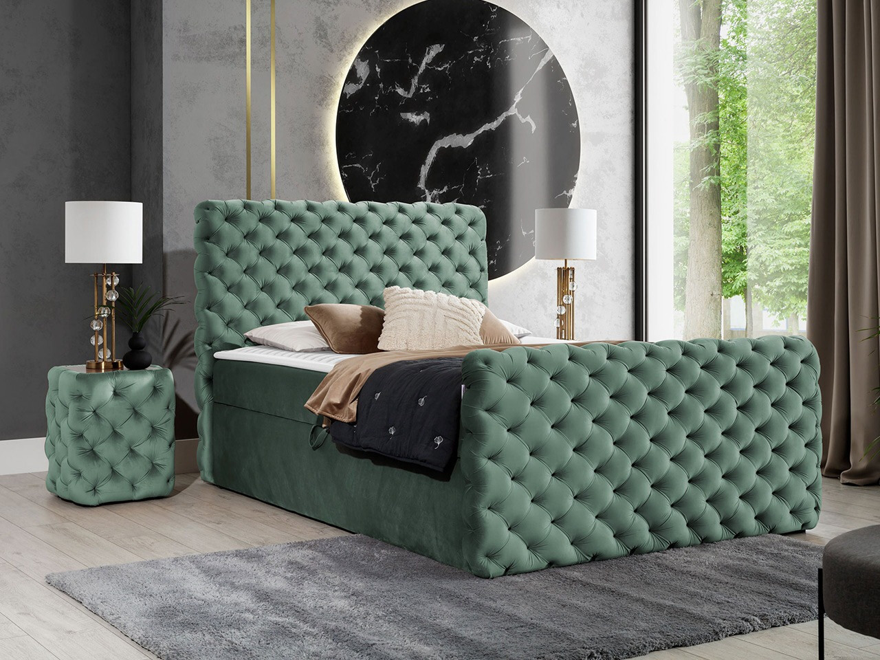 Boxspring postelja Lac I (Velluto 13)