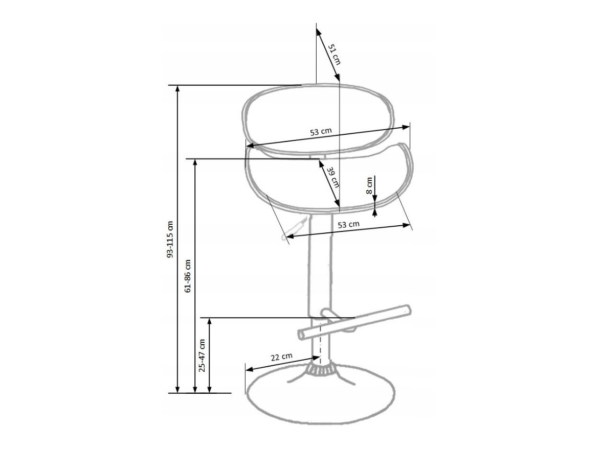 Srednje visok barski stol Houston 517 (Oreh + Krema + Srebrna)