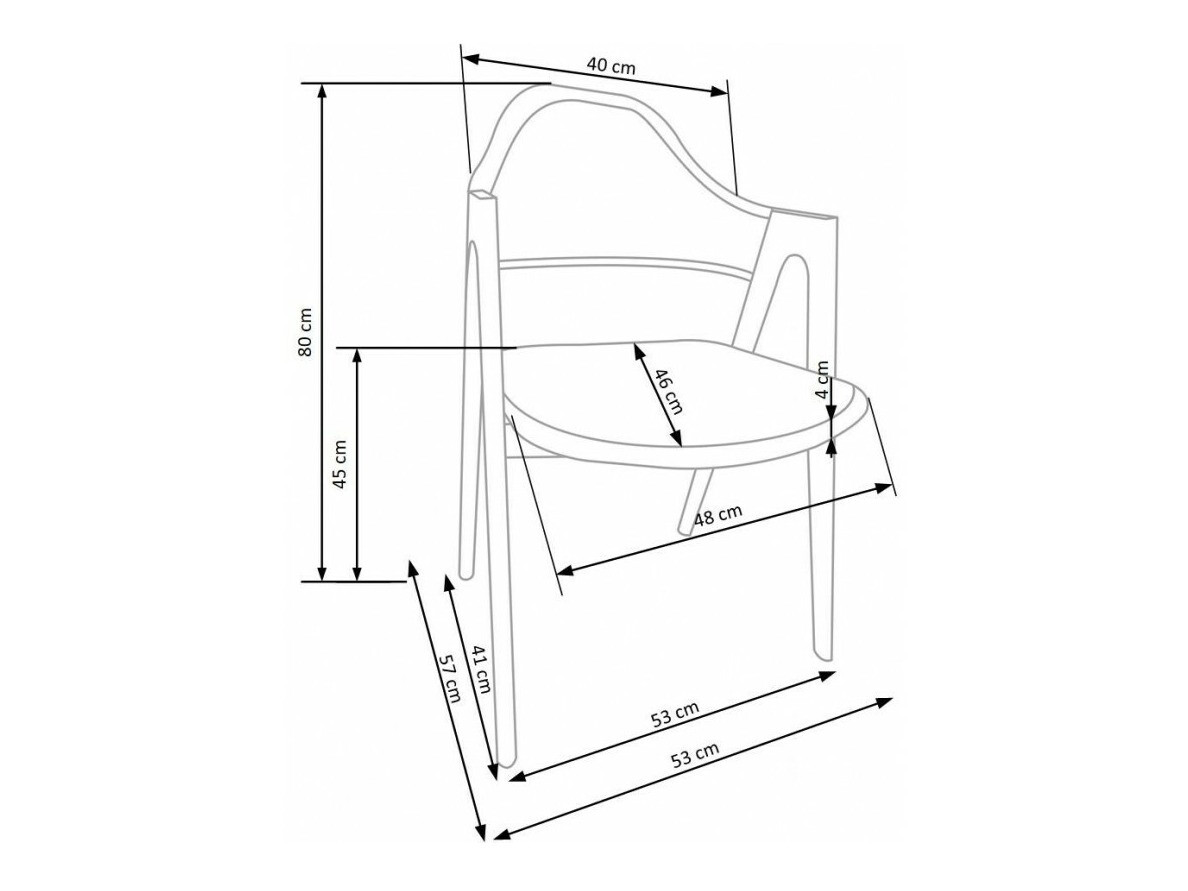 Stol Houston 561 (Siva + hrast)