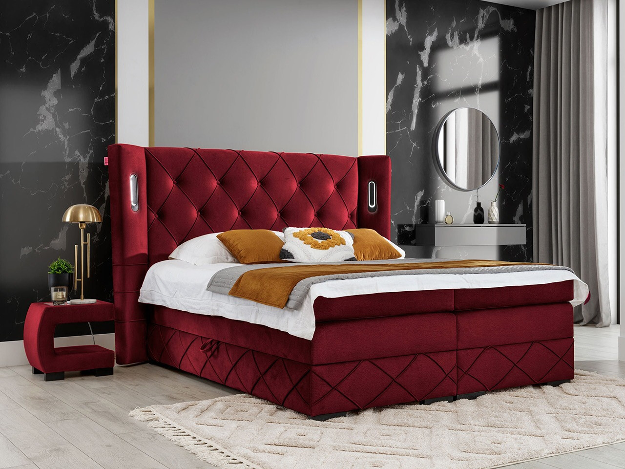 Boxspring postelja Historia (Kameleon 59)