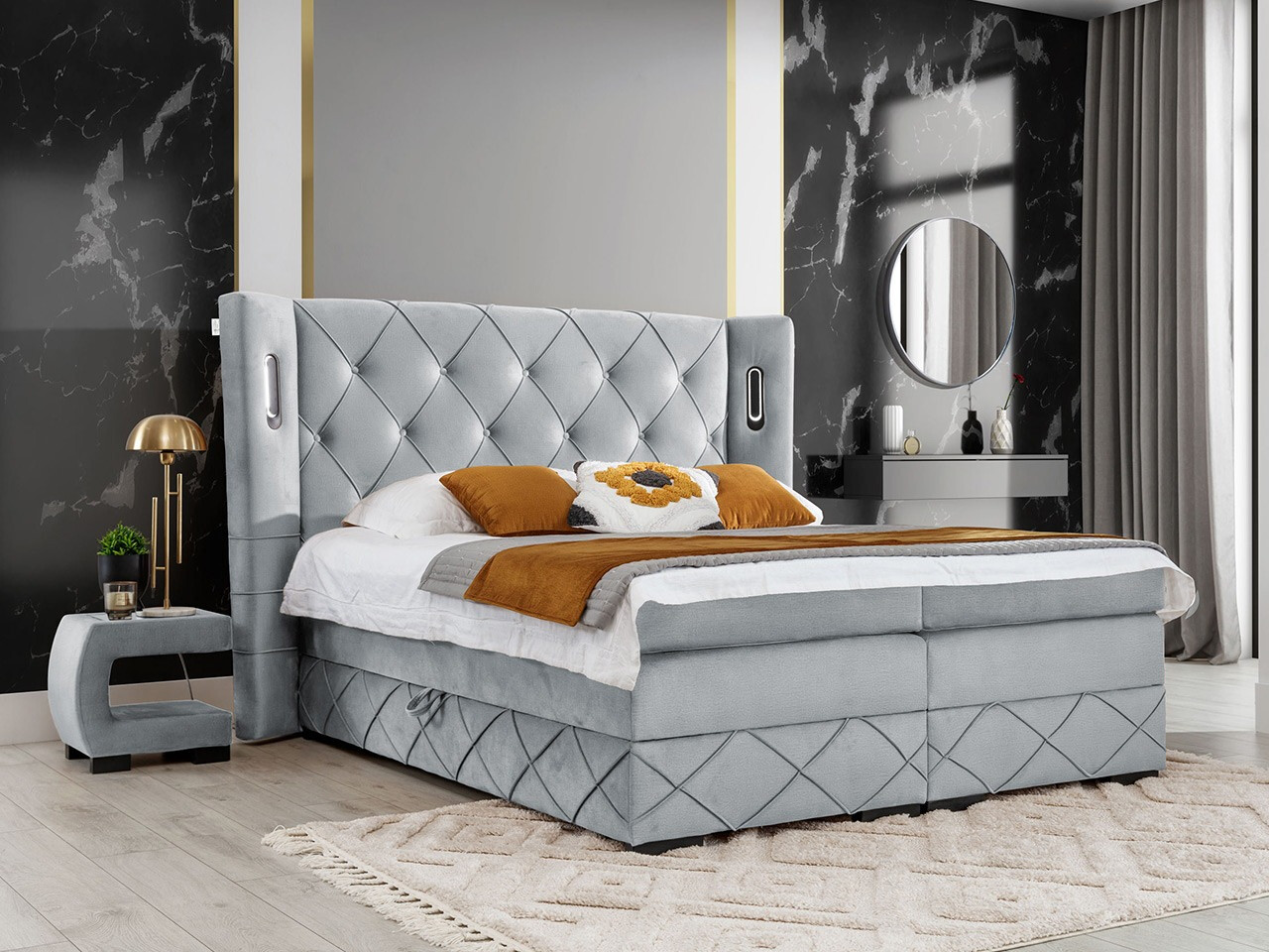Boxspring postelja Historia (Kameleon 84)