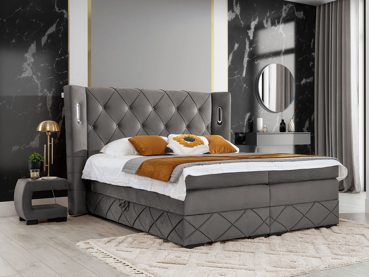 Boxspring postelja Historia (Kameleon 92)