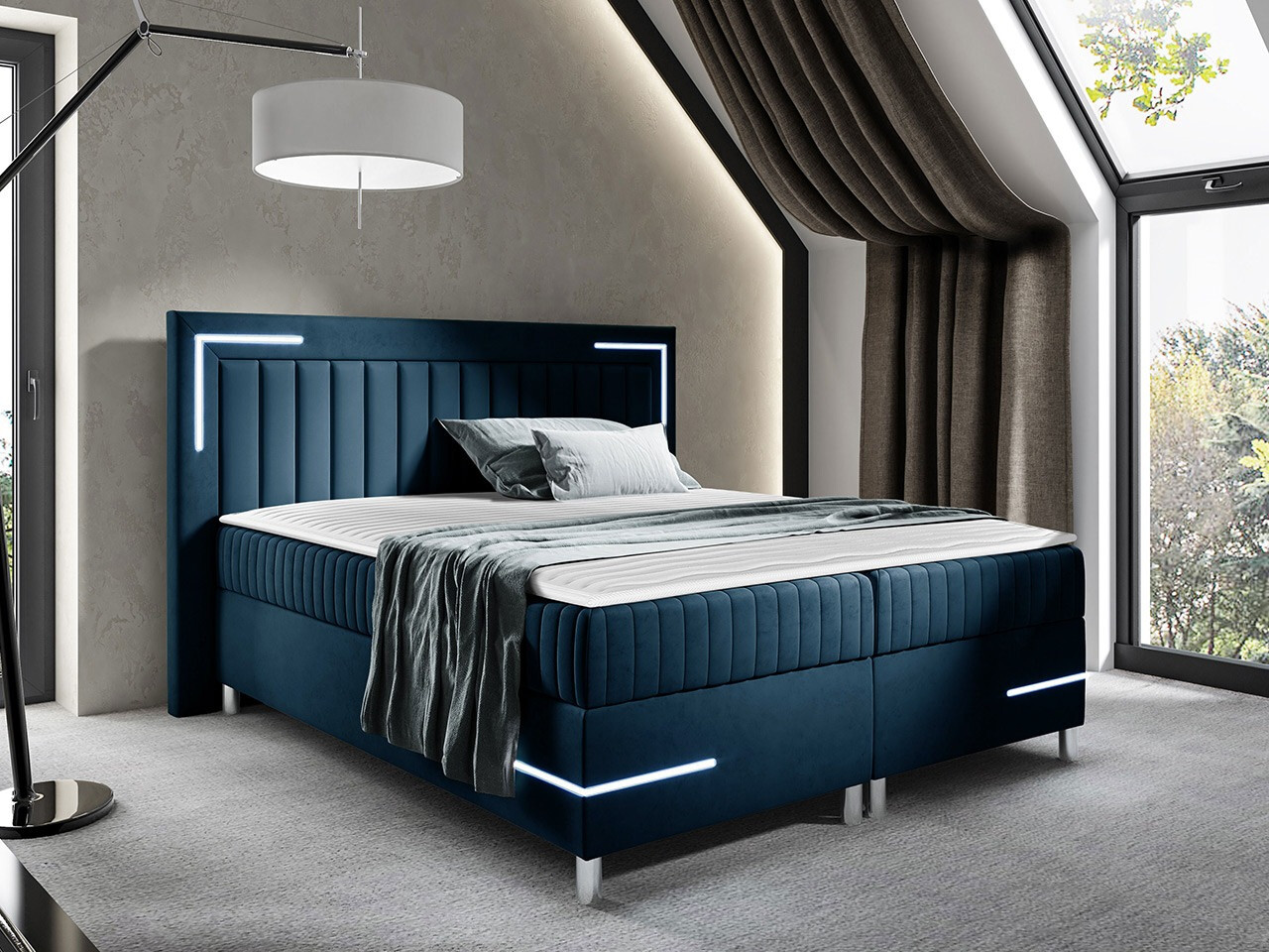 Boxspring postelja Baltimore 188 (Fresh 11)