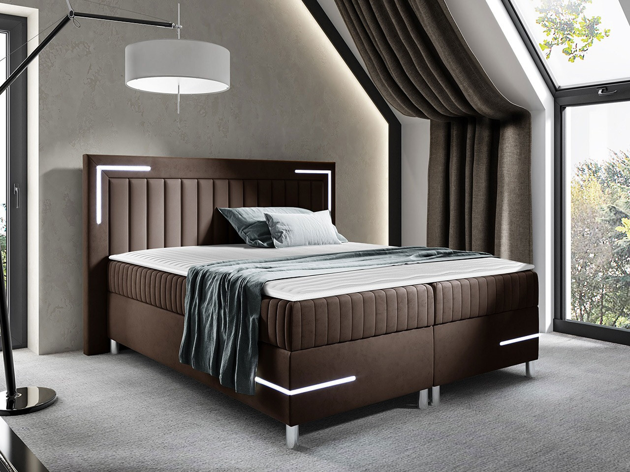 Boxspring postelja Baltimore 188 (Fresh 4)
