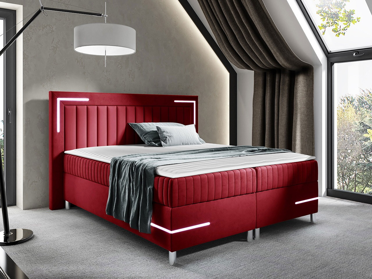 Boxspring postelja Baltimore 188 (Fresh 8)