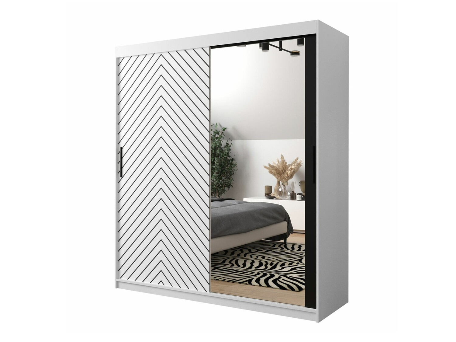 Garderobna omara Hartford 313 (Bela + Črna)