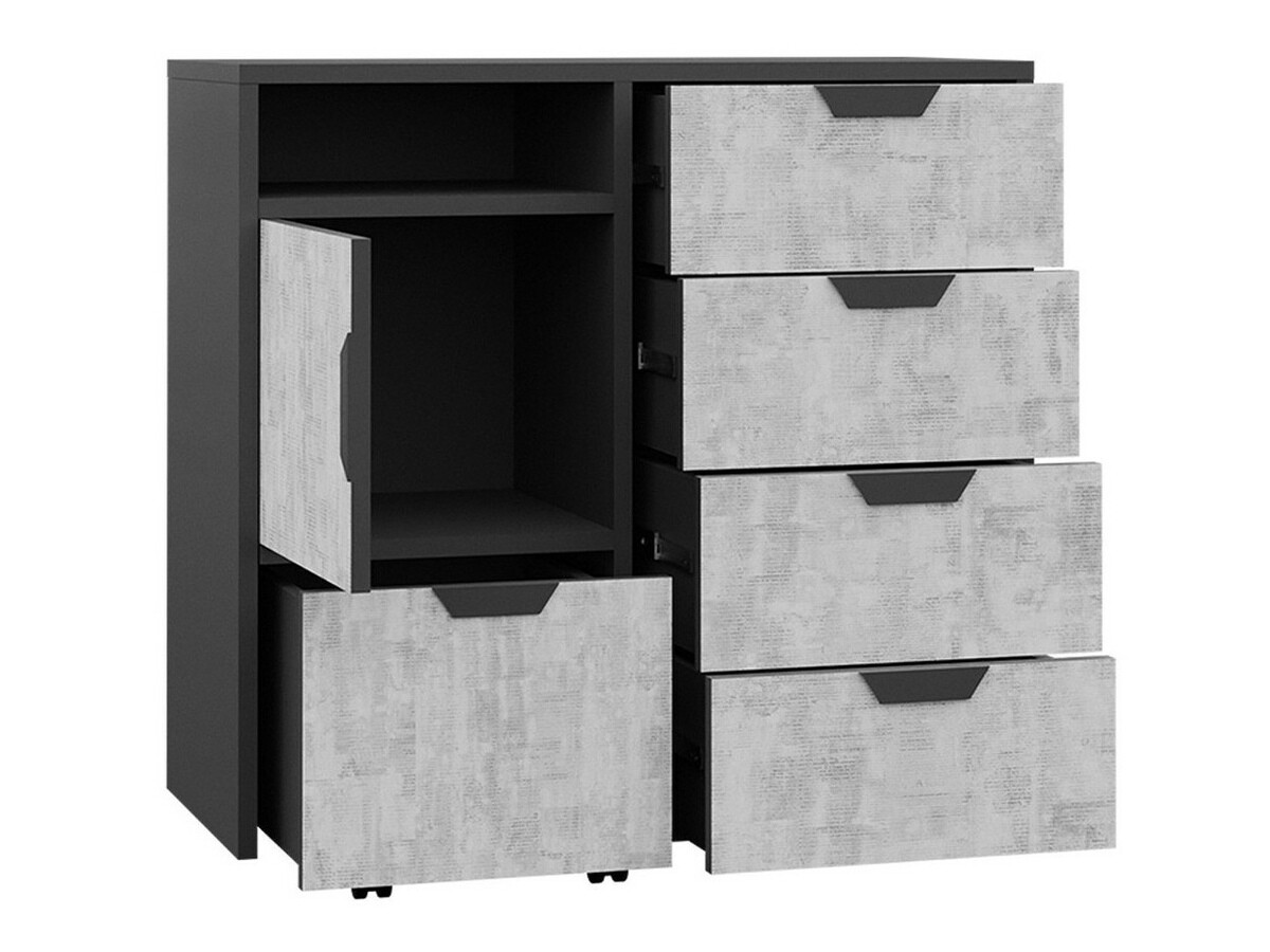 Pohištveni komplet Tenmele 113 (Siva + Grafit)