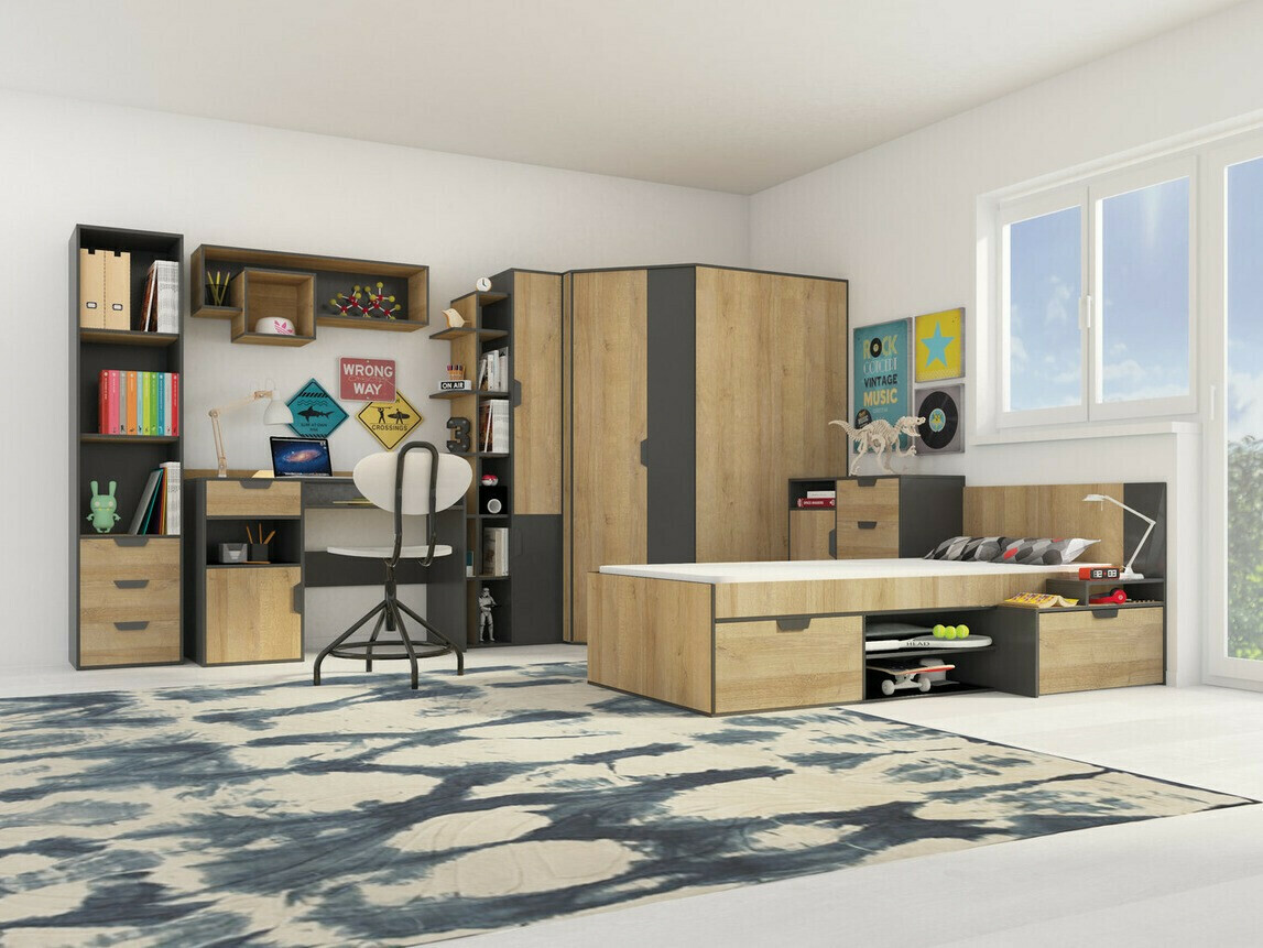 Regal Tenmele 102 (Grafit + Riviera hrast)