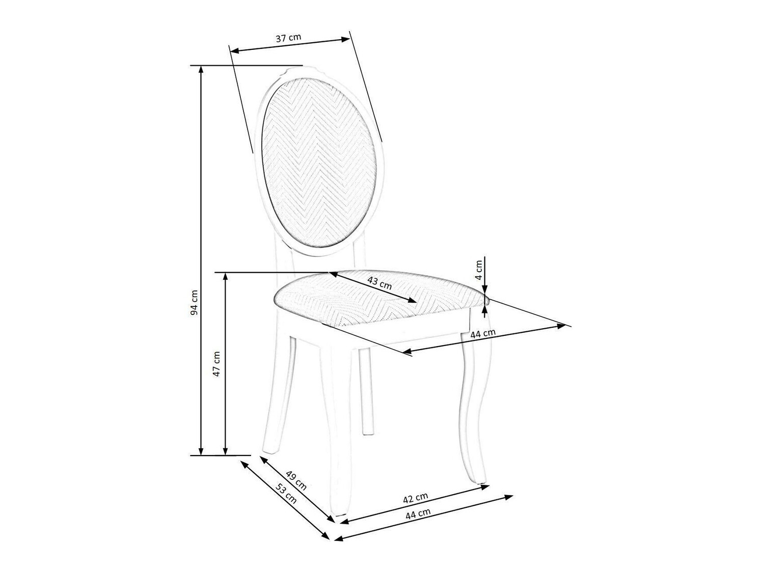Stol Houston 986 (Bela + Siva)