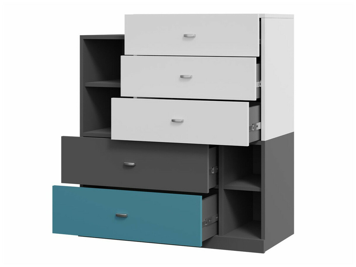 Komplet pohištva za otroško sobo Omaha F126 (Grafit + Siva)